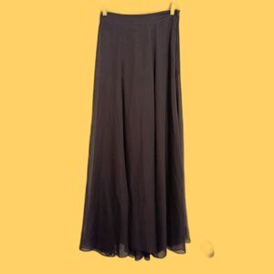 Sheer Black Maxi Skirt Built In Booty Shorts XS Whimsygoth Dark Feminine Witchy